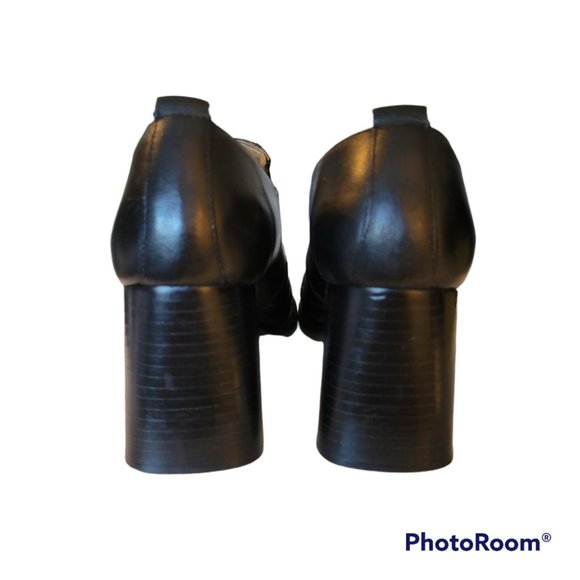 Vintage Cougar Leather Chunky Heel Shoe - Picture 4 of 7